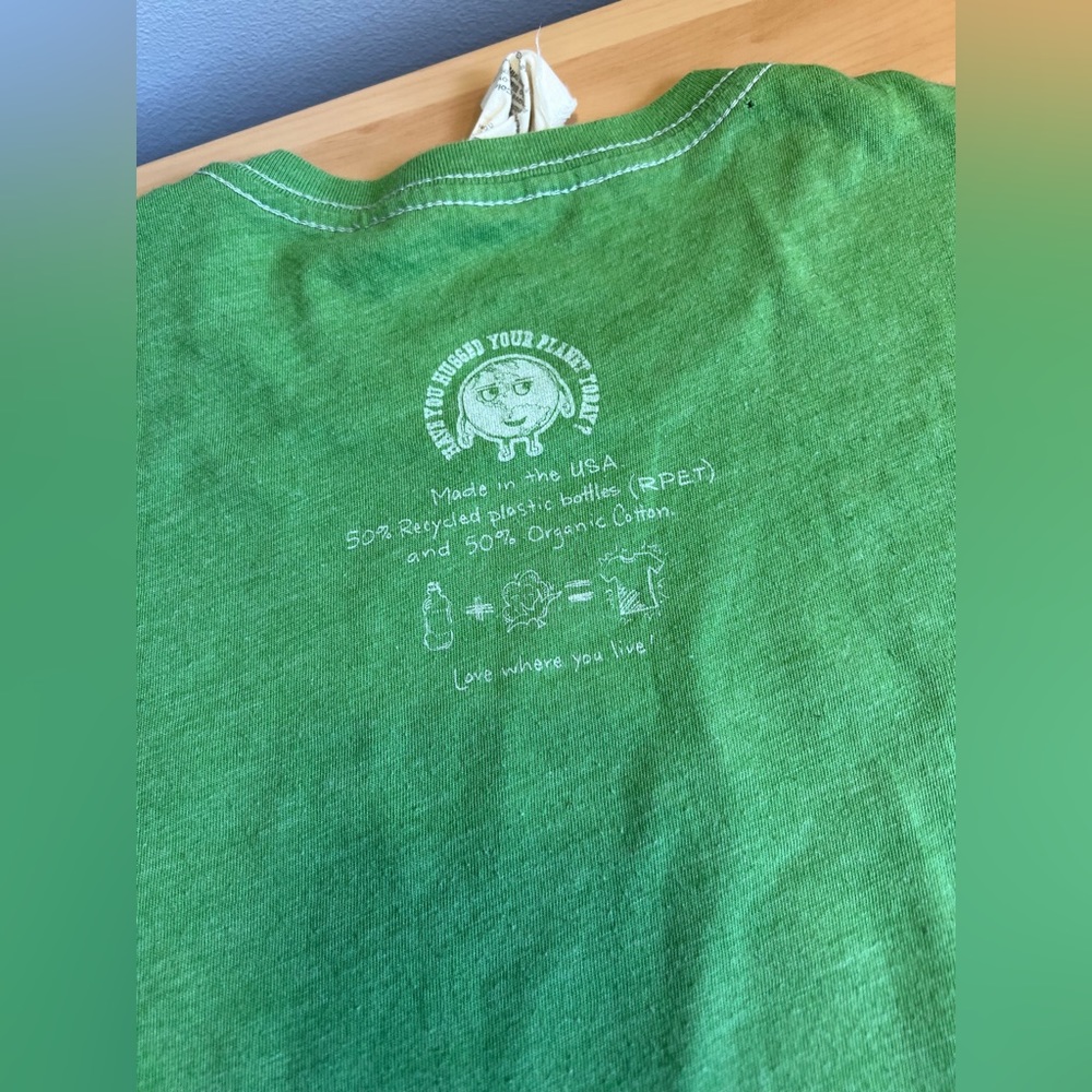 RARE Yosemite Jones & Mitchell Think Smile Recycle Tee Shirt Green Size Medium - Picture 4 of 8
